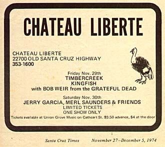 Timbergrass · Kingfish with Bob Weir & Jerry Garcia · Nov. 29, 1974