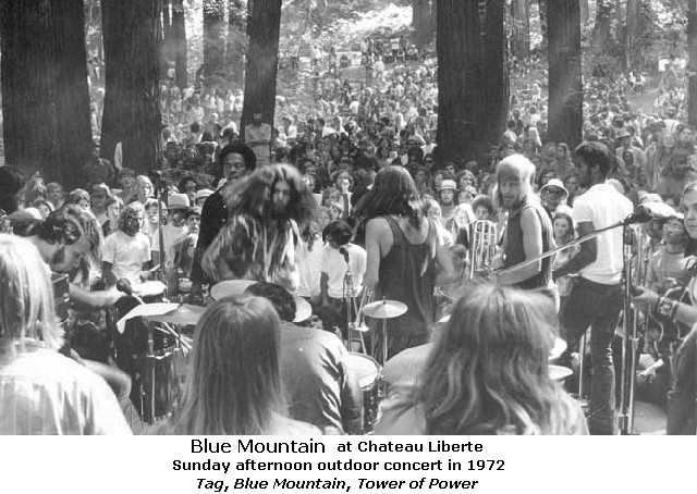 Blue Mountain at Chateau Liberté · Sunday Afternoon Outdoor Concert · 1972 · Tag · Tower of Power